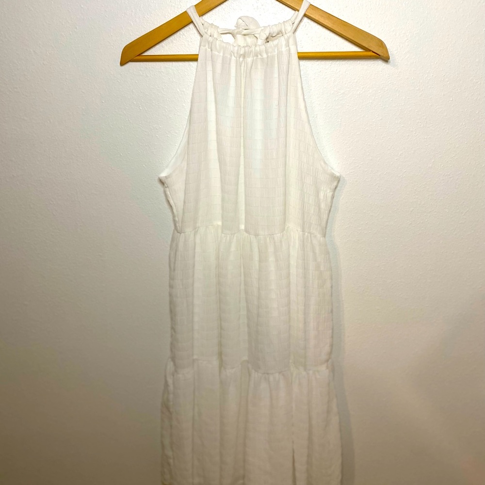 White halter dress